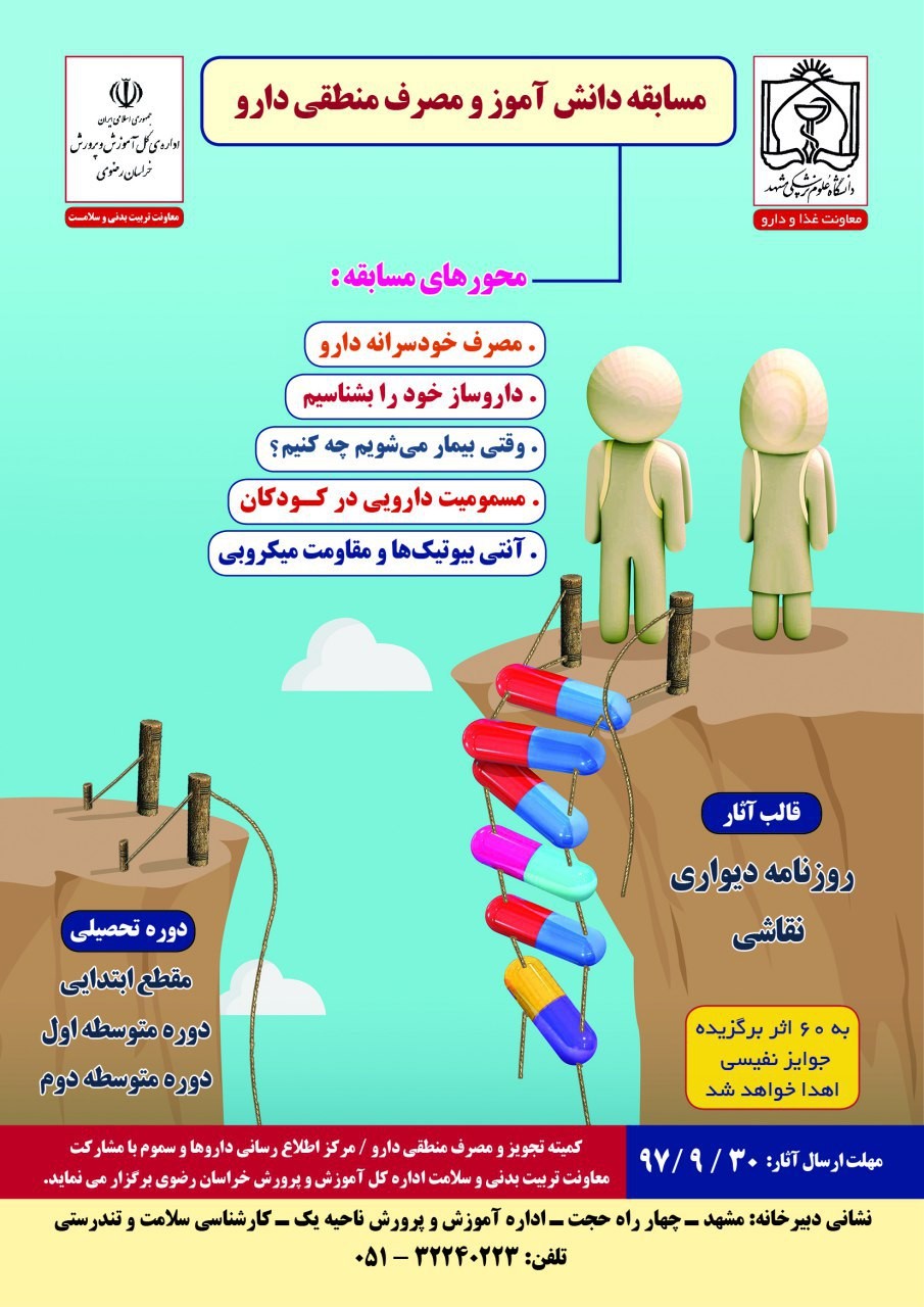 مسابقه "دانش آموز و مصرف منطقی دارو"
